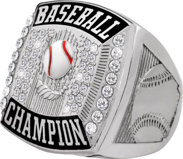 Baseball Deluxe Silver Champion Rings