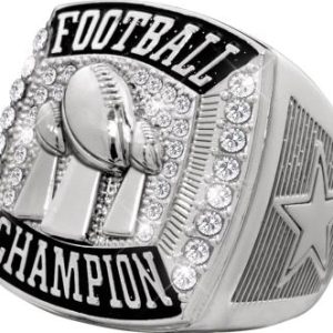Football Star Deluxe Silver Champion Rings