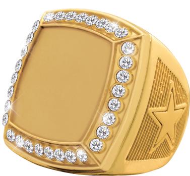Star Insert Deluxe Gold Champion Rings