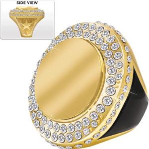 Custom Mega Printz Engravable Gold Ring