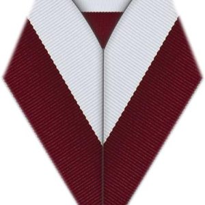 Maroon & White Bottle Ribbon