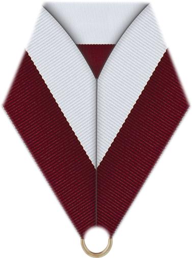 Maroon & White Bottle Ribbon