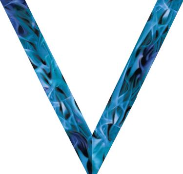 Blue Inferno Sateen Neck Ribbon