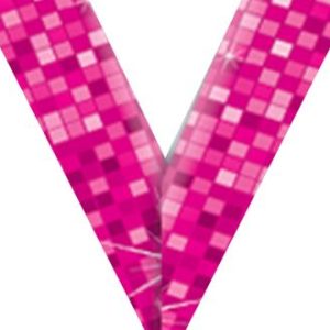 Pink Disco Ball Sateen Neck Ribbon