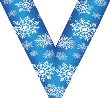 Snowflake Sateen Neck Ribbon