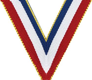 7/8" Red/White/Blue Metallic Gold Ribbon