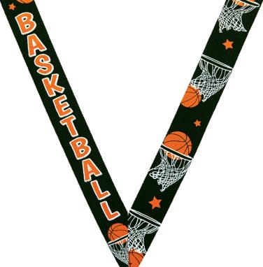 Black Basketball Sport Ribbon