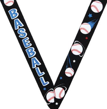 Black Baseball Sport Ribbon