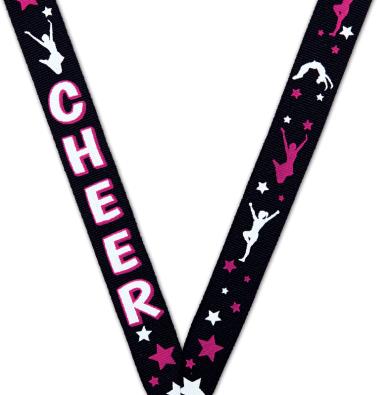 Black Cheer Sport Ribbon