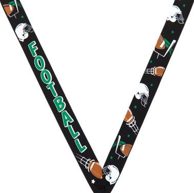 Football Black Sport Ribbon
