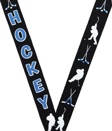 Black Hockey Sport Ribbon