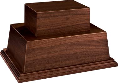 7"H Walnut Tiered Base