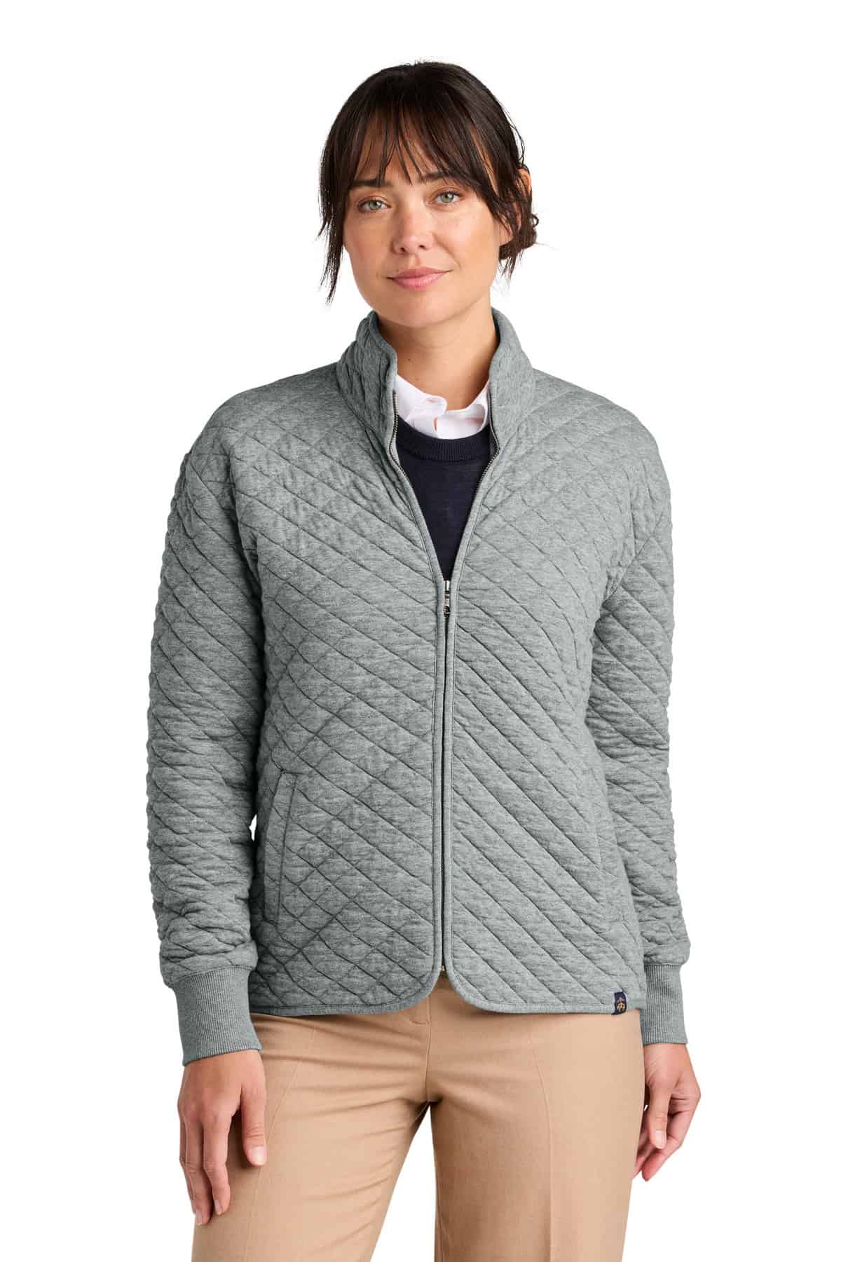 Brooks Brothers® Women's Diamond Quilt Full-Zip BB18213 - Image 2