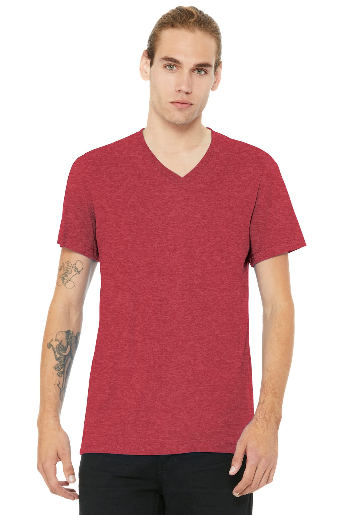 BELLA+CANVAS® Unisex Heather CVC V-Neck Tee BC3005CVC - Image 9