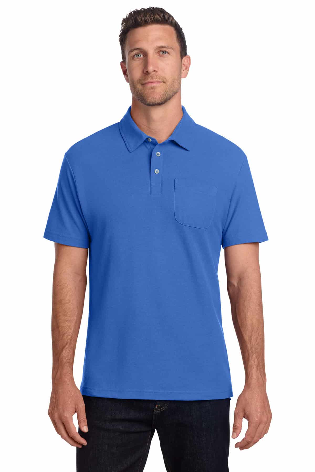 Port Authority® C-FREE® Cotton Blend Pique Pocket Polo K868 - Image 6