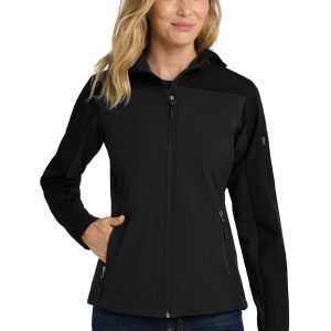 Port Authority® Women's Hooded Core Soft Shell Jacket. L335