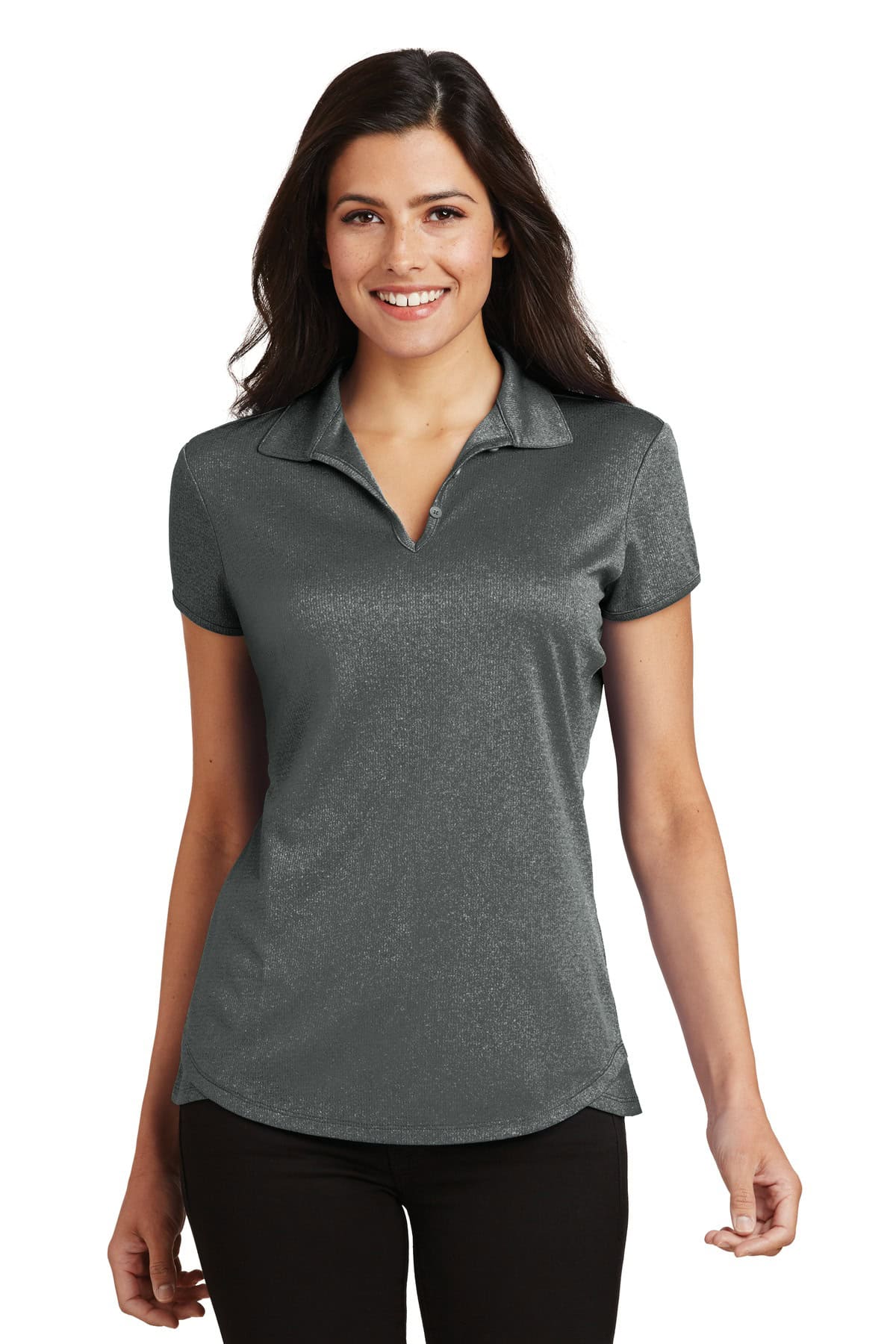 Port Authority® Women's Trace Heather Polo. L576 - Image 2