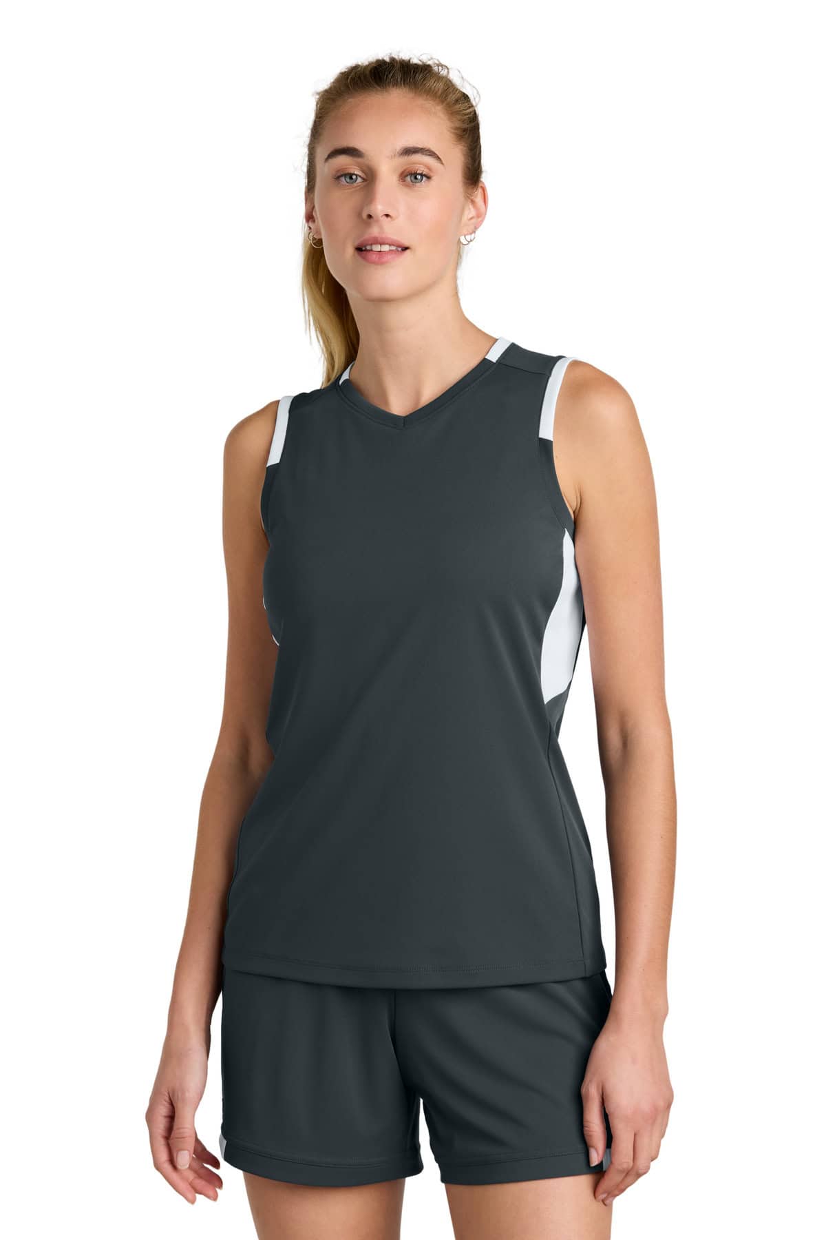 Sport-Tek® Women's Club Sleeveless V-Neck LST441 - Image 3