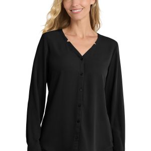 Port Authority® Women's Long Sleeve Button-Front Blouse. LW700