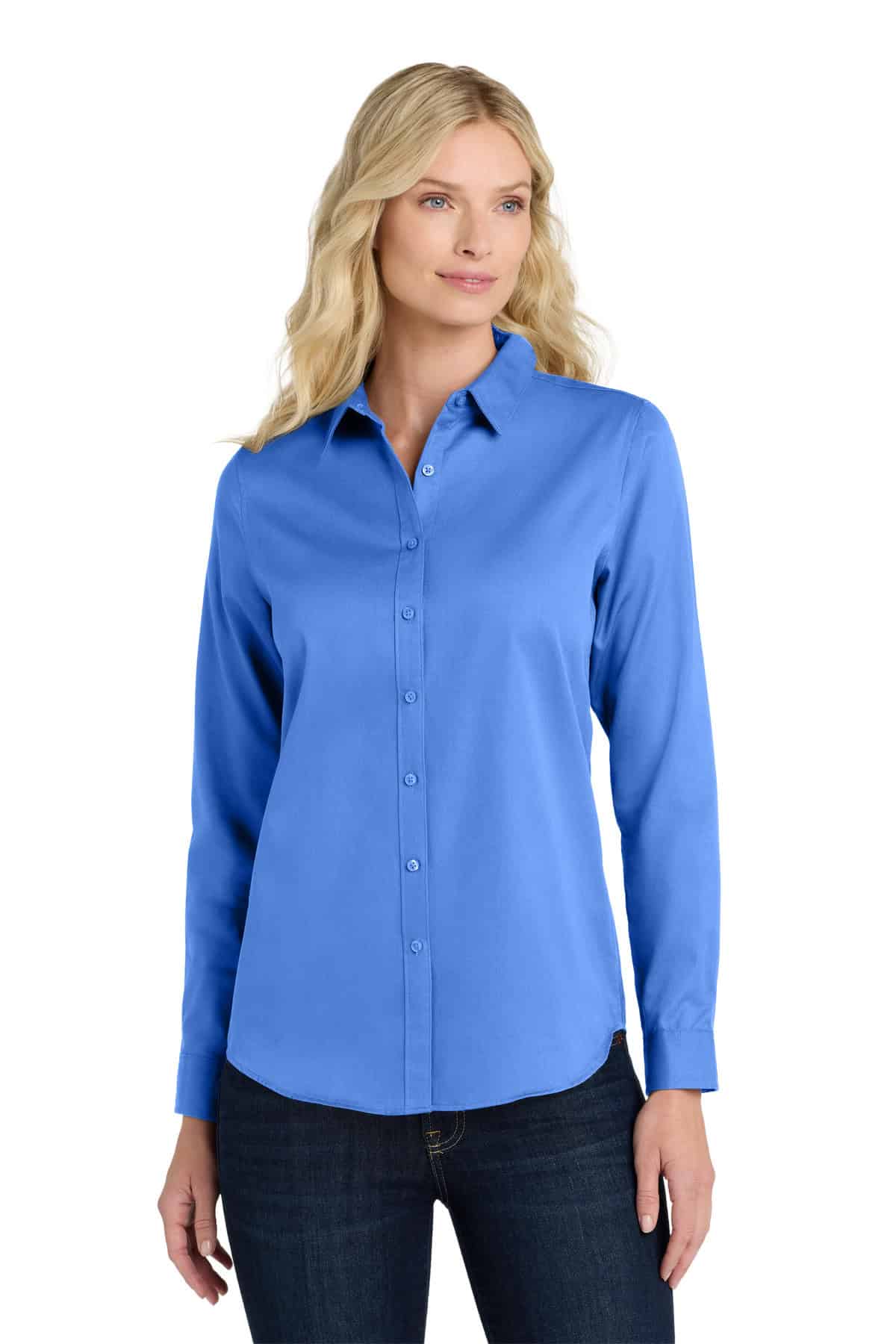 Port Authority® Women's Long Sleeve SuperPro React™Twill Shirt. LW808 - Image 11