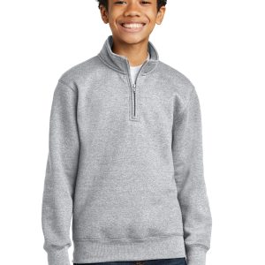 Port & Coâ„¢ Youth Core Fleece 1/4-Zip Pullover Sweatshirt PC78YQ