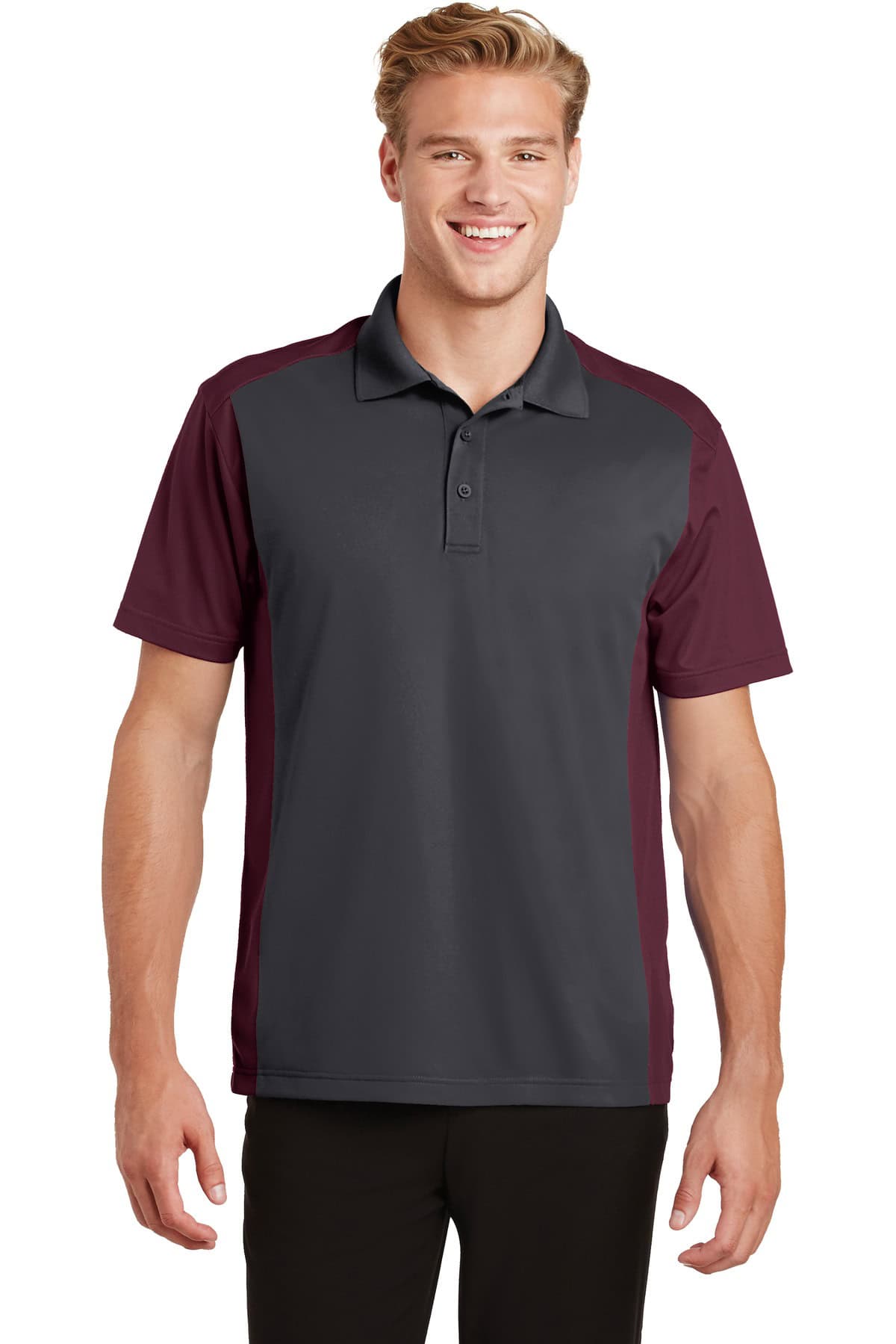 ST652 irongreymaroon model front