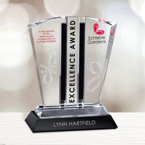 10in Blue Shield Crystal Award