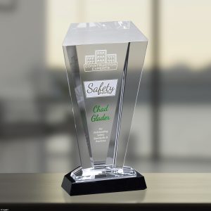 6in Crystal Pedestal - Football