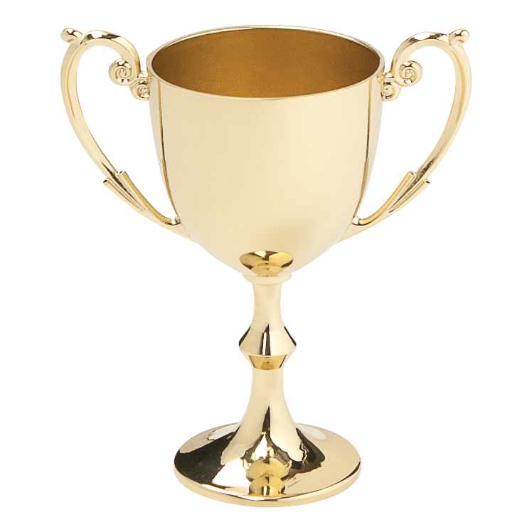 Bellissimo Metal Cup, Gold - 6"