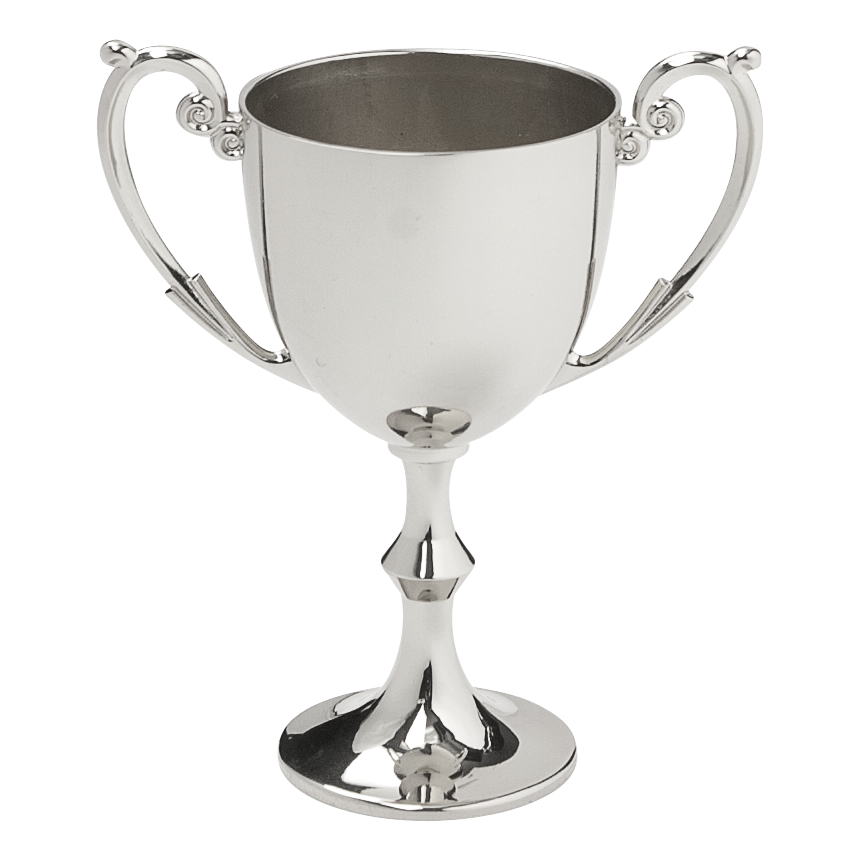 Bellissimo Metal Cup, Silver - 8"