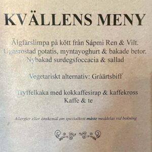 Aften menu
