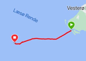 Rute fra Læsø til fyr