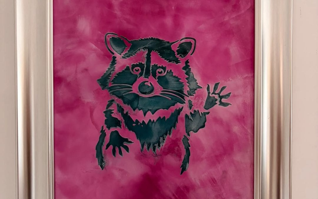 Raccoon Textured Art