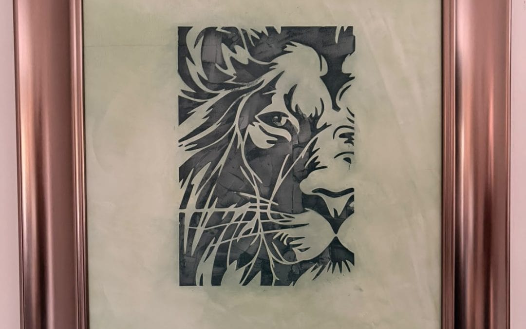 Layered Lion Head Wall Art