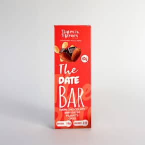 Siwi Dates Energy Bar with dark chocolate, oats and peanuts – natural healthy snack 60g بار تمر بالشوكولاتة الداكنة مثالي لطاقة تدوم وشعور بالشبع بدون سكر – نكهة طبيعية لذيذة (60 جم)