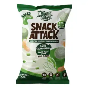 Protein Puffs Sour Cream - سناك بروتين بفز ساور كريم وبصل