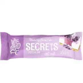 Secrets Protein Bar Blueberry Cheesecake-سناك بروتين سيكرتس بنكهة التشيز كيك بالتوت الأزرق