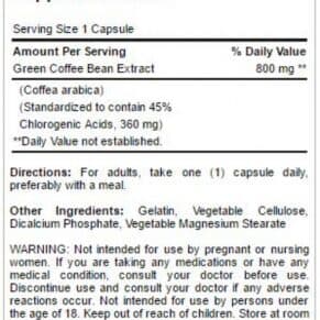 جرين كوفي من بيوريتانز برايد-Green Coffee Bean Extract Puritan’s Pride