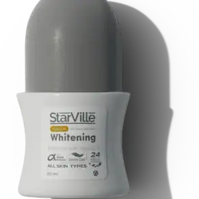 ستارفيل رول أون تفتيح ومزيل العرق | حماية 24 ساعة وترطيب مع مكونات طبيعية Starville Lightening Roll-On | 24h Protection & Underarm Brightening