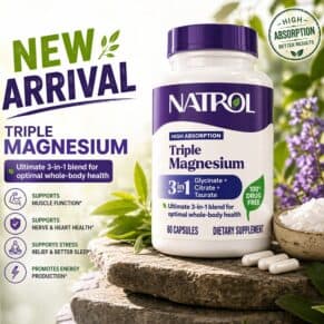 ناترول تريبل ماغنسيوم 60 كبسولة مكمل ماغنسيوم للعضلات triple magnesium capsules دعم الأعصاب والاسترخاء مكمل غذائي ماغنسيوم