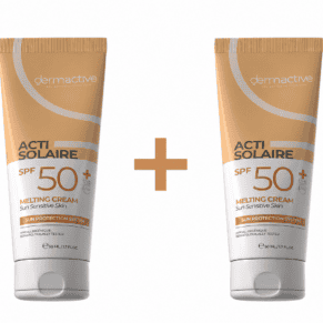 ديرما أكتيف أكتي سولير SPF 50+ ميلتنج كريم 50 مل (1+1) عرض – حماية عالية وترطيب يومي للبشرة