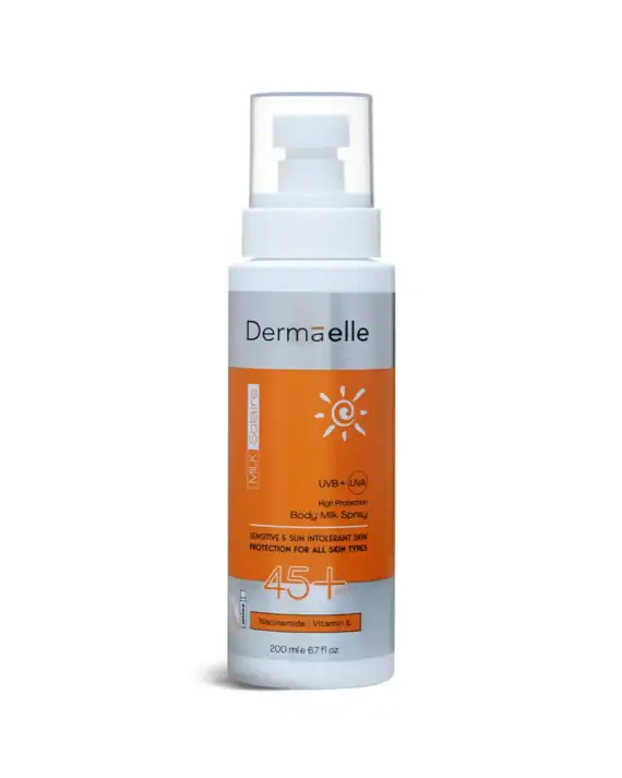 UV Defense SPF 45 Body Milk Spray 200ml - ديرما إل ميلك سبراي واقي شمس للأطفال SPF45