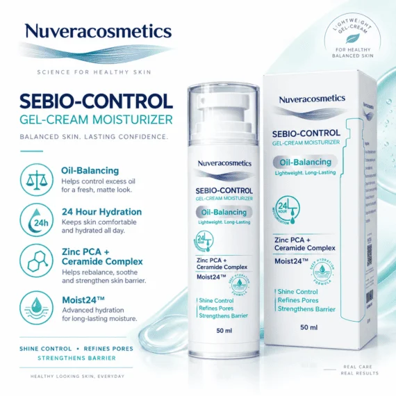 سيبيو كونترول جل كريم مرطب الوجه - Nuvera Sebio-Control Gel Cream Moisturizer