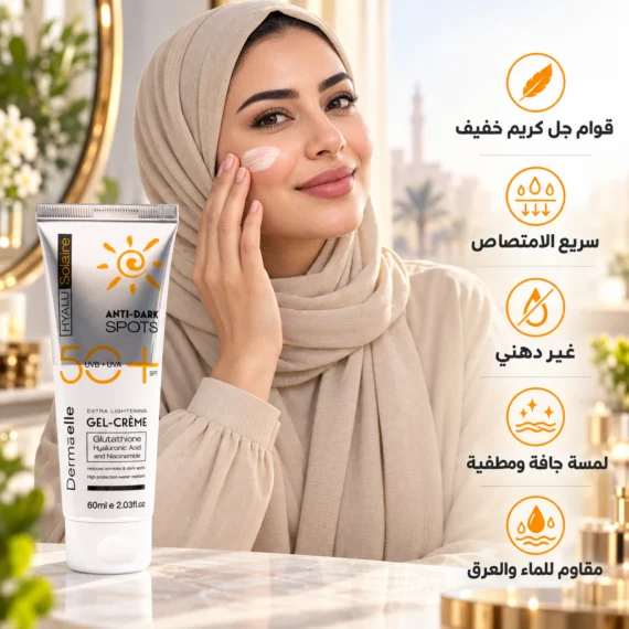 ديرما إل هايلو سولير حماية +50 جيل كريم مضاد للبقع الداكنة 60مل - UV Defense SPF 50 Anti-Dark Spots Gel-Cream 60ml