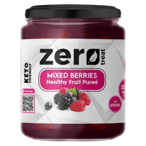 Mixed Berries Healthy Fruit Purée 180g – 95% Real Fruit Zero Sugar Added Keto Friendly-بيوريه التوت المشكل الصحي 180 جم – 95٪ فاكهة حقيقية بدون سكر مضاف كيتو فريندلي