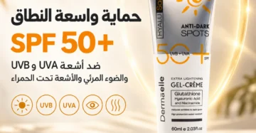 ديرما إل هايلو سولير حماية +50 جيل كريم مضاد للبقع الداكنة 60مل - UV Defense SPF 50 Anti-Dark Spots Gel-Cream 60ml