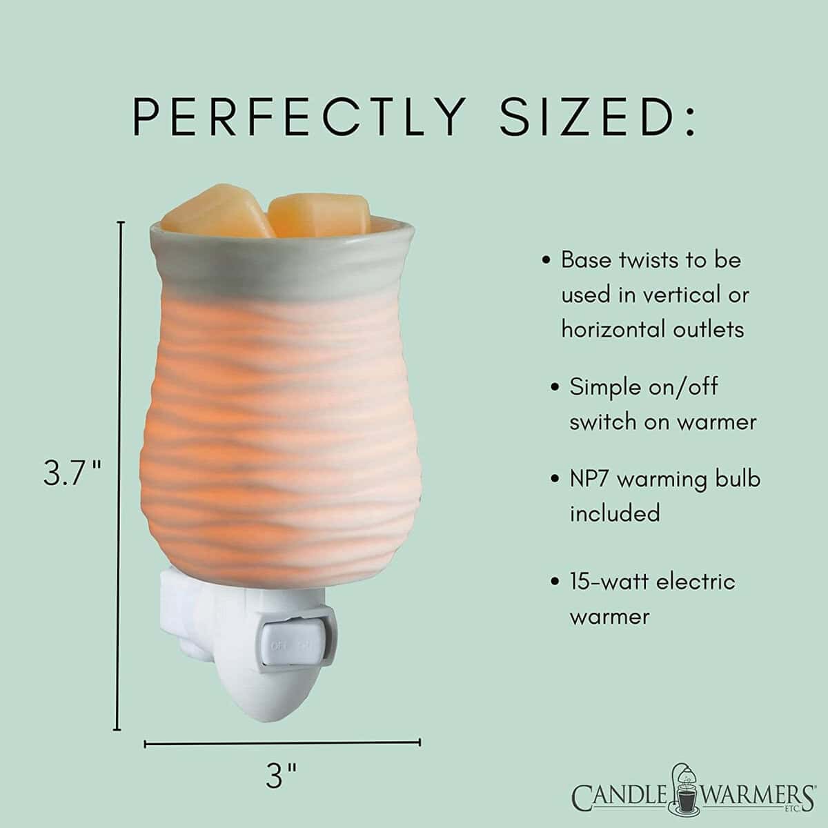 Matte White Pluggable Warmer - Image 2