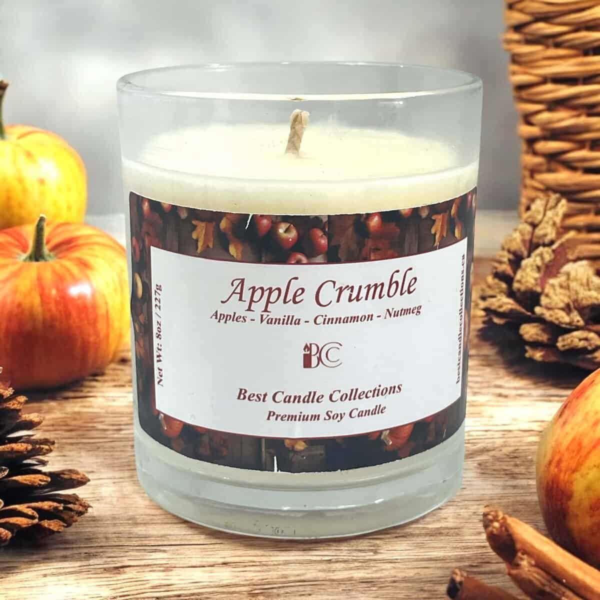 Apple Crumble Soy Candle for cosy autumn scents.