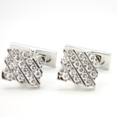 butoni aur 18k cu diamante asprey