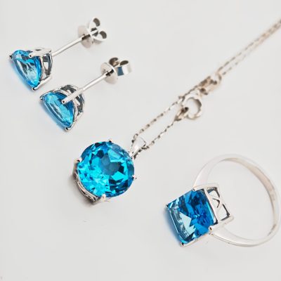 set aur 18k cu topaz